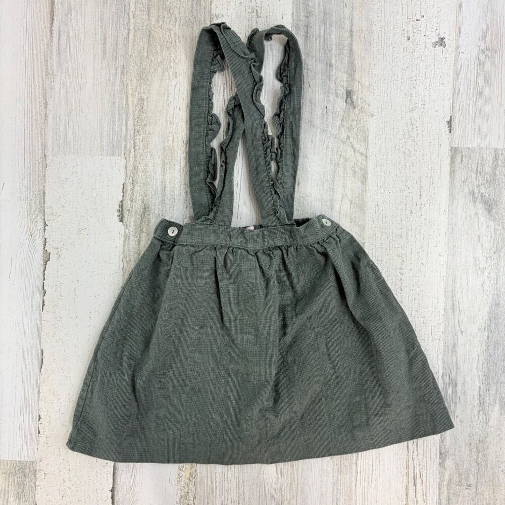 La Coqueta Green Pinafore Skirt Girls Sz 6